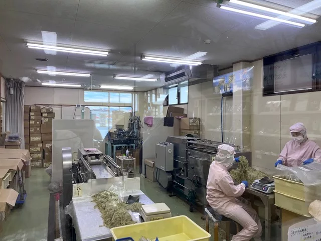 Frauen bei der Arbeit in der Kombu-Produktionsstätte